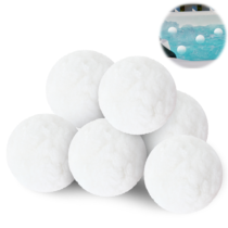 Tyqour 6 Pack Absorber Balls for Hot Tub Scum Pool Filter Ball 3 Inch Reusable Scum Balls for Spas Tub White Washable Oil Absorbing for Hot Tub Accessories