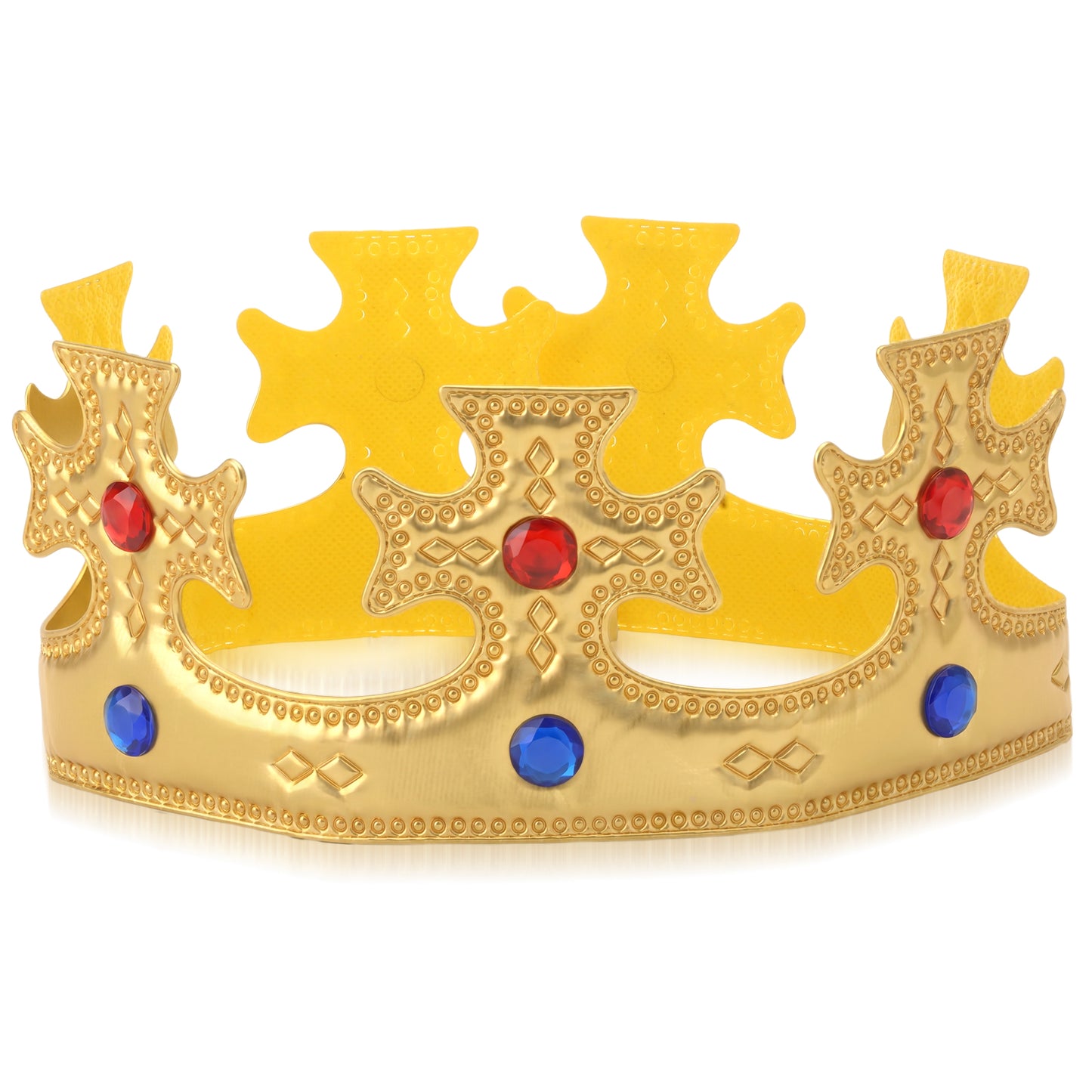 RAHHLIZS Regal Gold King Crown for Boys Girls, Soft Birthday Prince Crown Birthday Headband Gift for Parties Accessory Supplies Photo Props Prom Decor