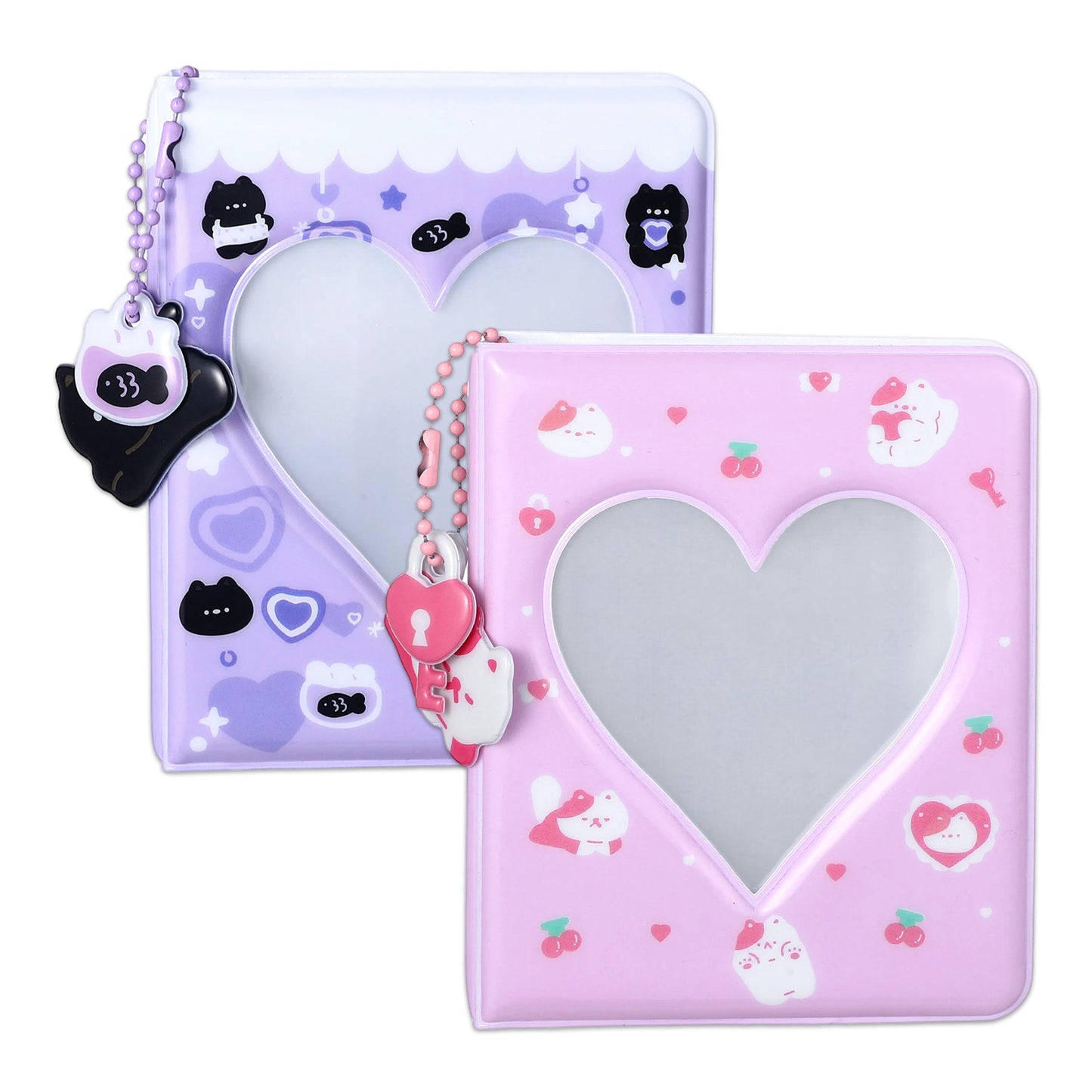 Mabor 2PCS Mini Photo Card Binder, Photocard Holder Album with Clear PET Pages, Compact Collection Book