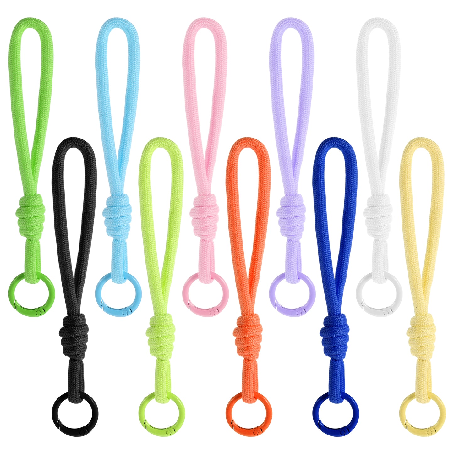 RAHHLIZS 10pcs Rope Keychain, Braided Paracord Keychain