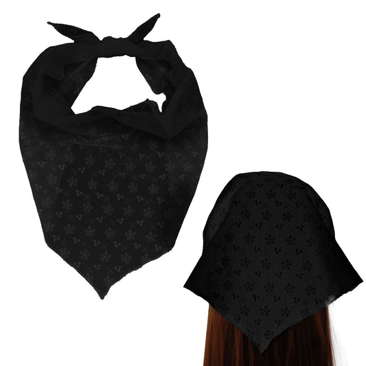 Ymapinc Headscarf for Women's Hair - Black Bandana Headband Scarf Head Scarf Hair Accessories for Women - Soft Cotton