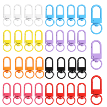 80 Pcs Keychain Clasp Metal Lobster Claw Clasps Colorful Heavy Duty Keychain Clips Swivel Snap Hooks for Purses Straps Bag Charms Zipper Jewelry Making Connector DIY Craft Projects