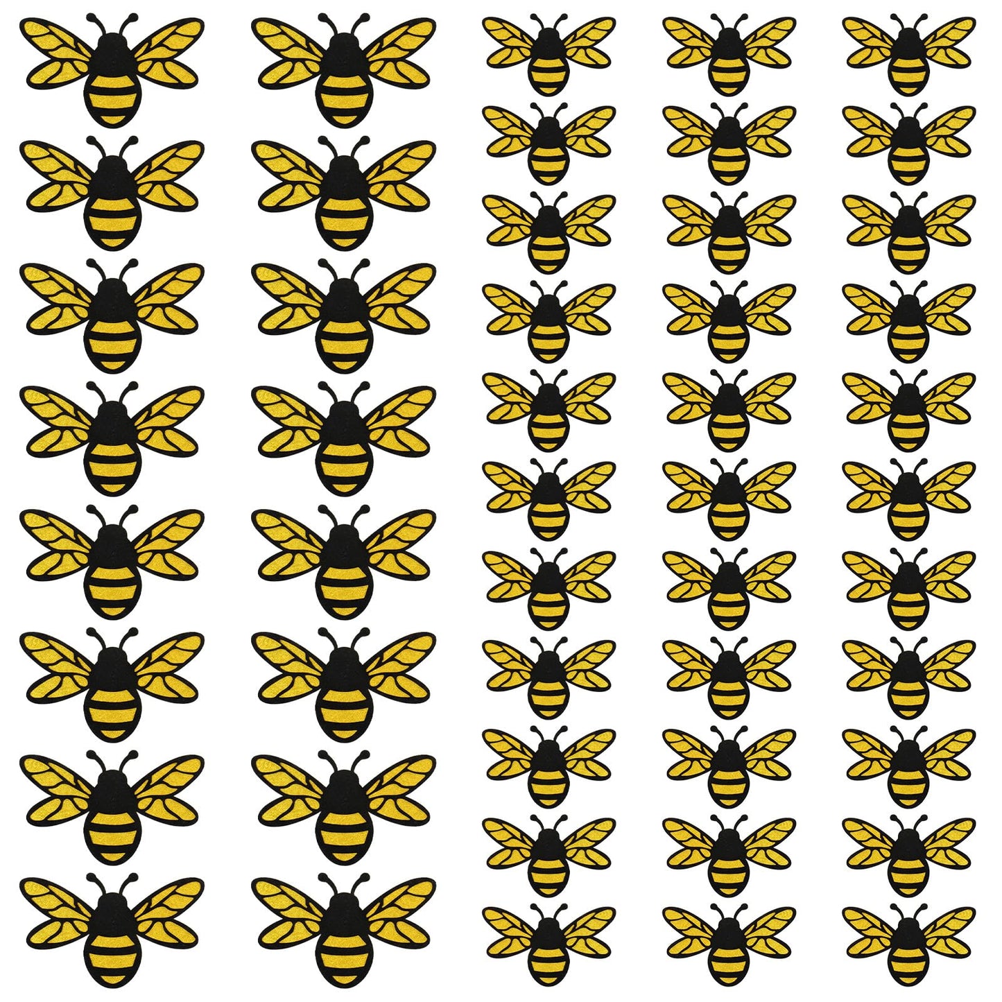 Chsoejuf 48PCS Double Layer 3D Honey Bee Wall Stickers with 12 Adhesive