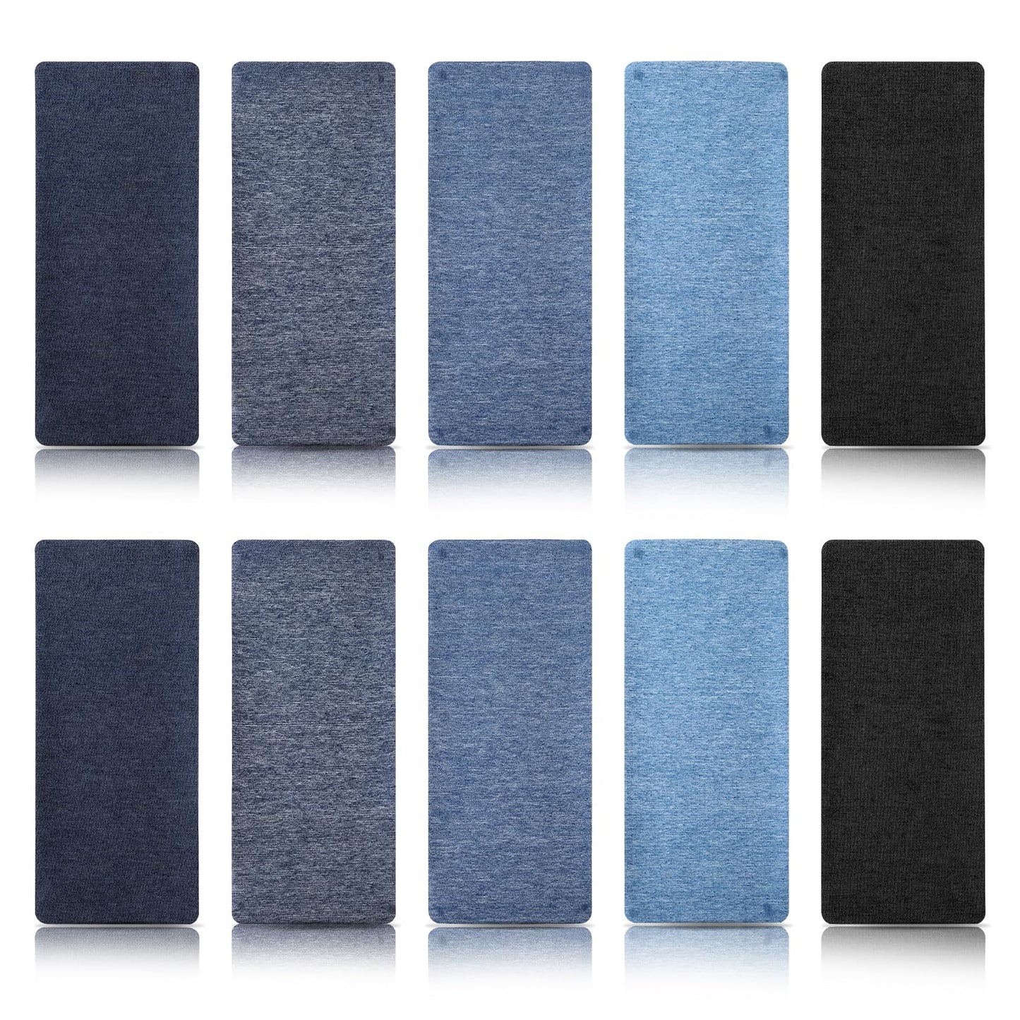 Tyqour 10Pcs Denim Patches for Jeans Iron on Jean Patches Inside & Outside Denim Repair Patches Fabric Patches for Jacket Jeans and Clothing Repair Clothes Patches 4.92" by 11"