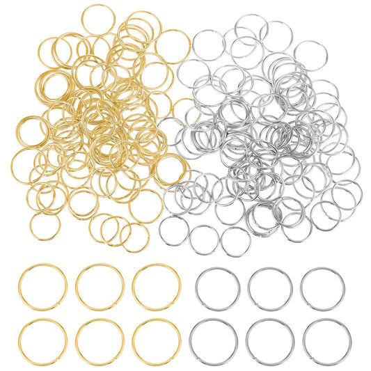 200 Pieces Hair Rings Braid Rings Hair Rings for Braids Gold Hair Rings Silver Hair Rings Hair Clip Rings Decorations Women Fashion Hip-Hop Diy Hair Clip Accessories for Hair And Dreadlocks