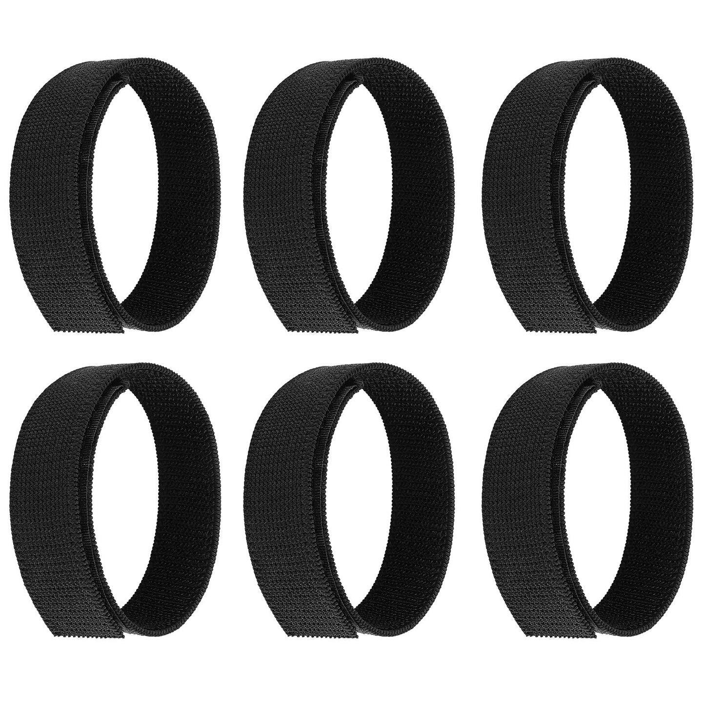 Ymapinc Pack of 6 Bicycle Clips, Trouser Band, Trouser Clip, Bicycle Black Ankle Trousers Straps with Fastening, Elastic Bicycle Clip for Trousers, Jogging, Hiking, Mountaineering (31 cm)
