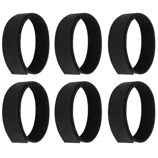 Ymapinc Pack of 6 Bicycle Clips, Trouser Band, Trouser Clip, Bicycle Black Ankle Trousers Straps with Fastening, Elastic Bicycle Clip for Trousers, Jogging, Hiking, Mountaineering (31 cm)