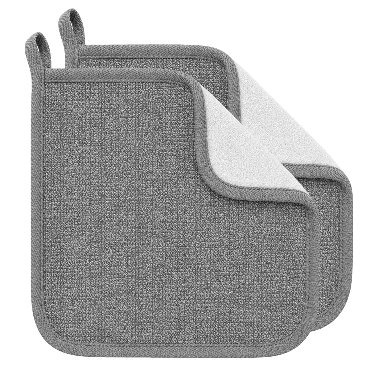 2 Pack Exfoliating Washcloth for Face and Body Gray Wash Cloth