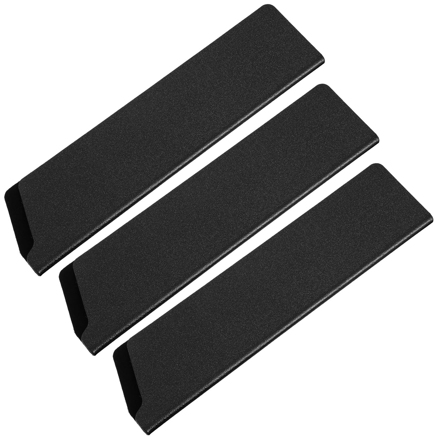 Xindojuz 3 PCS Knife Sheath, ABS Universal Knife Covers or Sleeves Non-Scratch Felt Lining Kitchen Knives Guard Set for 8 inch Chef Knives Protective Blade Sheaths, Black (Knives not Included)
