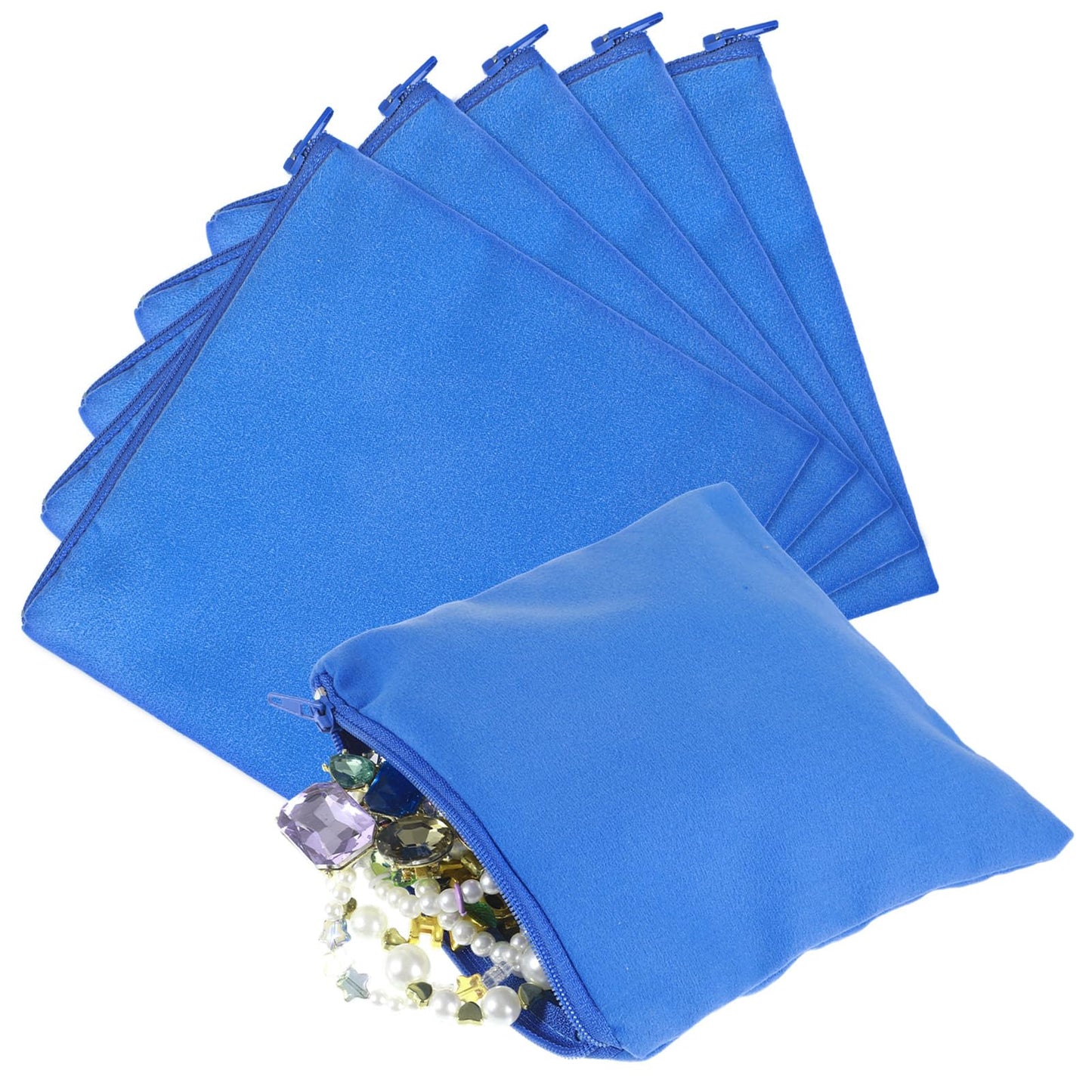 Sorcristy 6 Pcs Zippered Silver Storage Bags Anti Tarnish Bagspouches Keeper Jewelry Zippered Protector With Zipper Bag for Necklace Bracelet Earrings