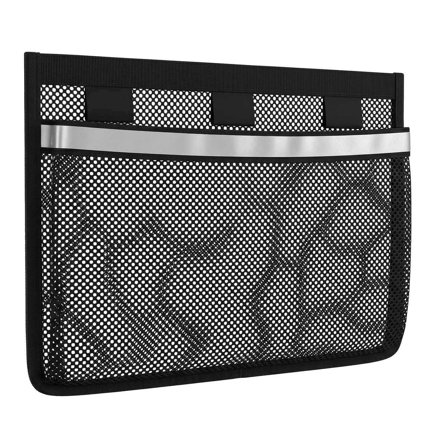 Chsoejuf Boat 13.6x9.5in Strong Self-Adhesive Storage Mesh Bag Reflective