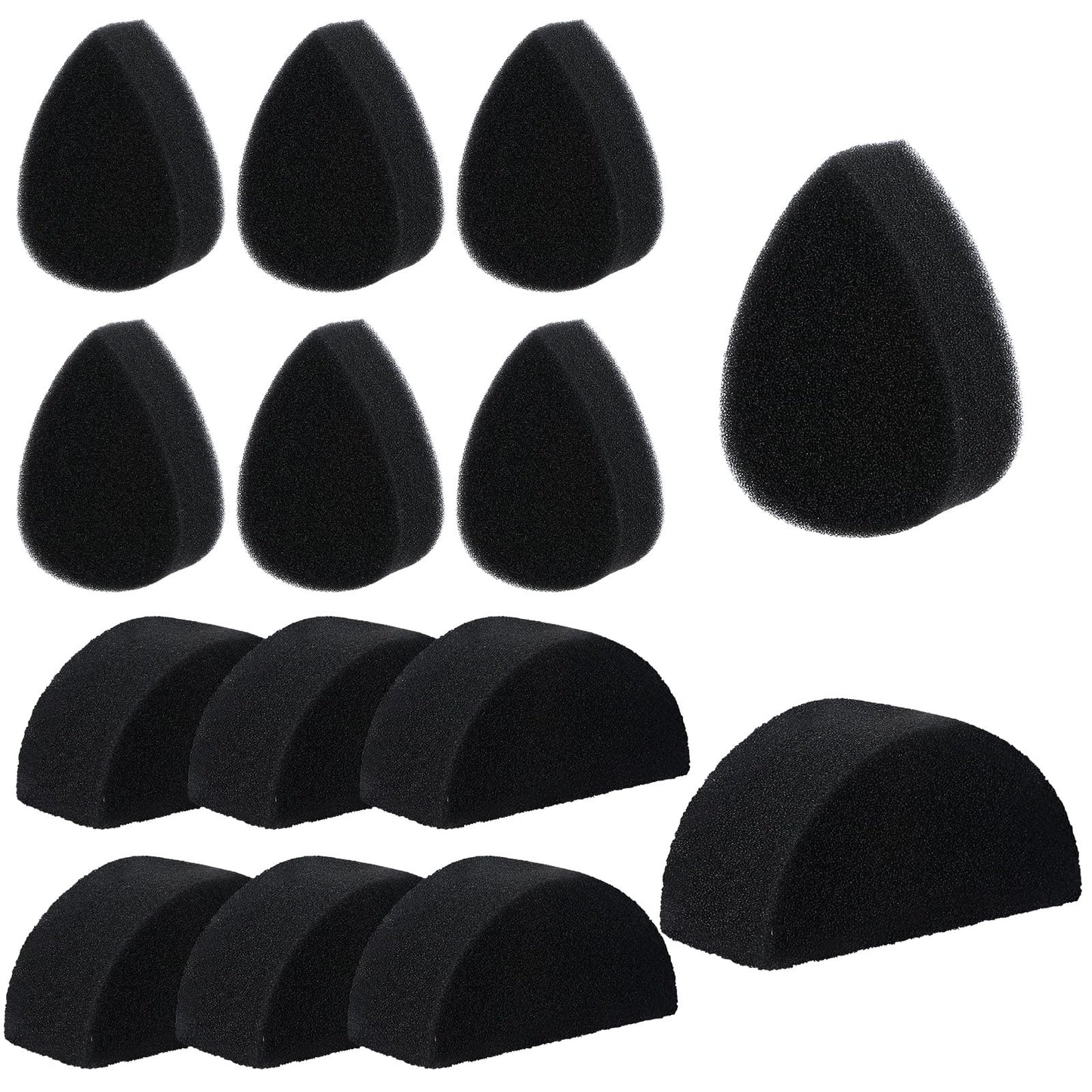 Ymapinc 12Pcs Face Paint Sponges Makeup - Black Facial Painting Sponges Brush for Body Makeup, Face Paint Stencil Party Make up Tools with Oval and Water Drop Shaped Each 6