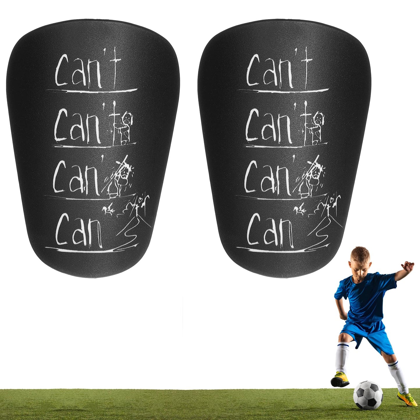 Tyqour 1 Pair Mini Shin Pads Football for Children Men Small Shin Pads Football Mini Shin Pads Shin Pads Protective Equipment for Men Women Children Boys Girls