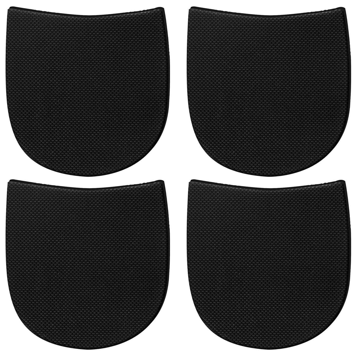 Bremorou 4 Pcs Boot Heel Replacement Shoe Heel Repair Anti-Slip Pads Rubber Heels Thickness Cushion Protector Anti Slip Pad Thicken Pad Shoe Repair Accessories Rubber Sole Protector For Sneakers