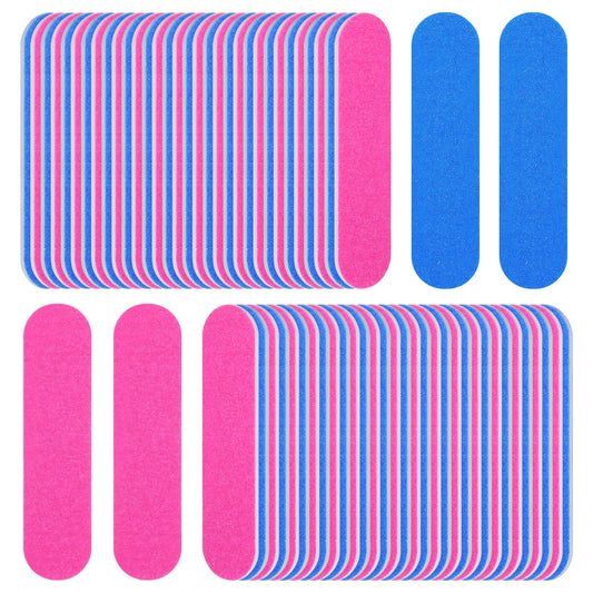 100Pcs Mini Nail Buffer Blocks Nail Care File 100/180 Grit Buffing Blocks Diamond Nail Buffer Nail Buffer for Acrylic Nails Polish Sanding Buffer Strips Mini Nail Buffers Manicure Tools