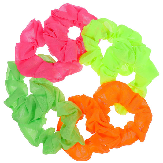 Ymapinc 8PCS 80s Neon Scrunchies, Green and Pink Hair Scrunchies for Women Hair, Elastic Hair Ties, And Ponytail Holders, Neon Hair Accessories for Women, Suitable for 80s Party Outfits and Workouts