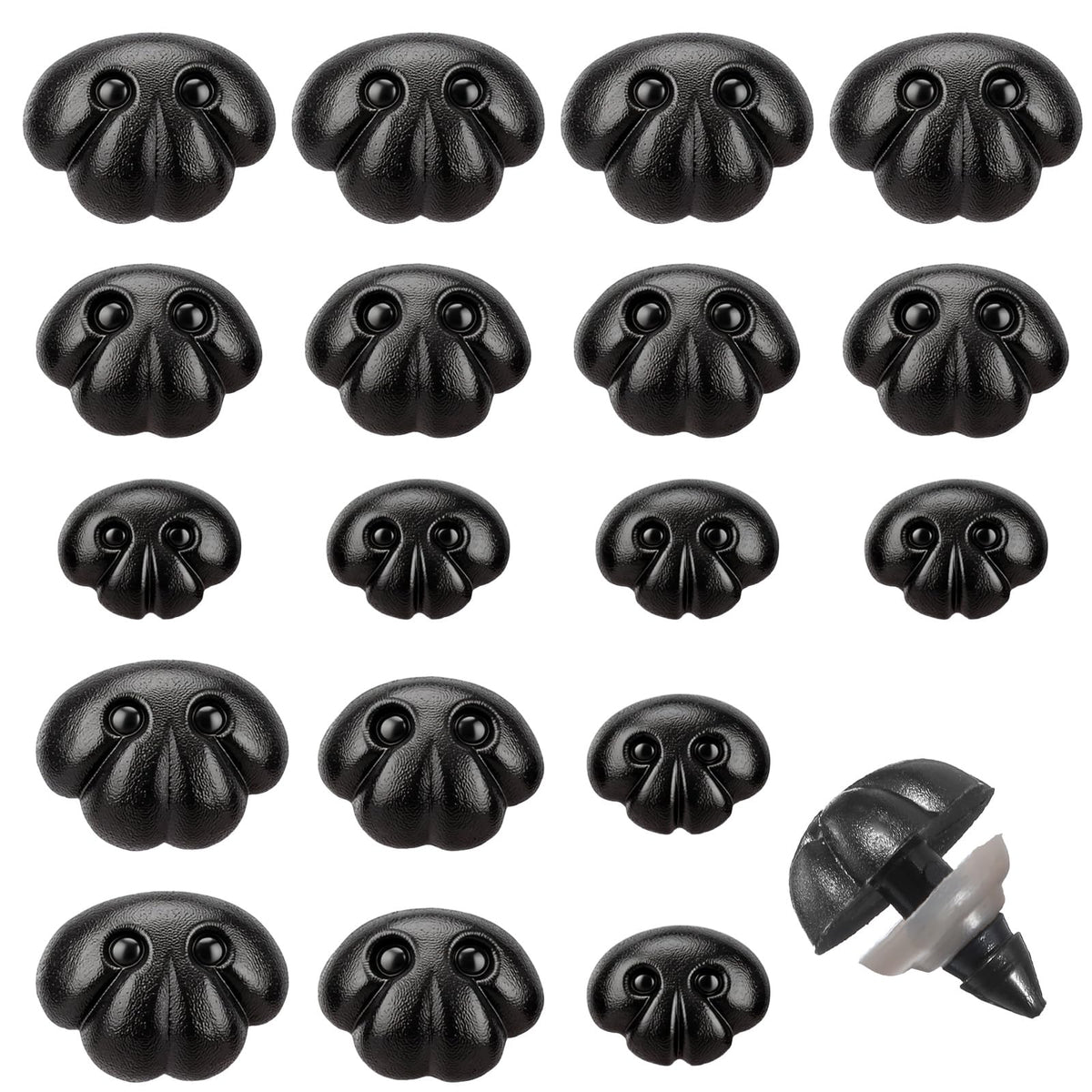 Chsoejuf 140PCS Plastic Safety Noses for Crochet Animals 15/19/21mm