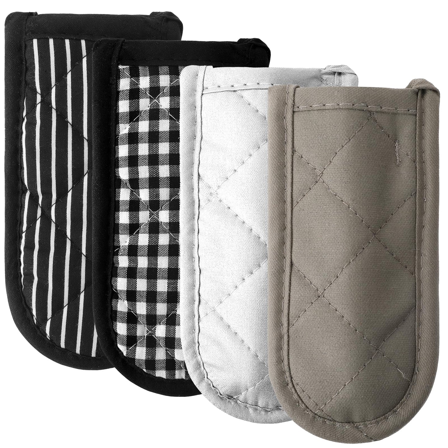 4 Pieces Hot Pan Handle Sleeves, Pan Handle Heat Protector Heat Resistant Pan Handle Covers Non-Slip Skillet Pot Holder Cotton Cast Iron Handle Cover For Home Kitchen Baking Cooking Supplies