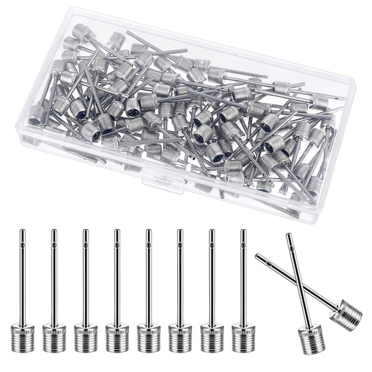 Xinjoduz 100 PCS Basketball Pump Needles Inflation Needle for Basketball Ball Needles for Air Pump with Storage Box Air Pump Needles for Balls for Sport Balls Football Basketball Soccer Volleyball