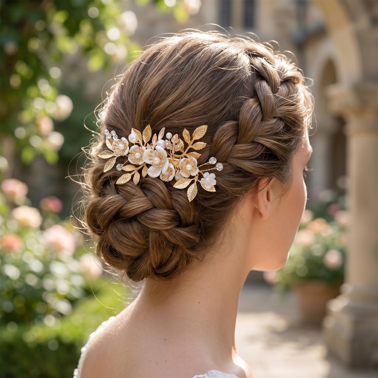 Quvvarly Gold Wedding Hair Clip gold fascinators for women