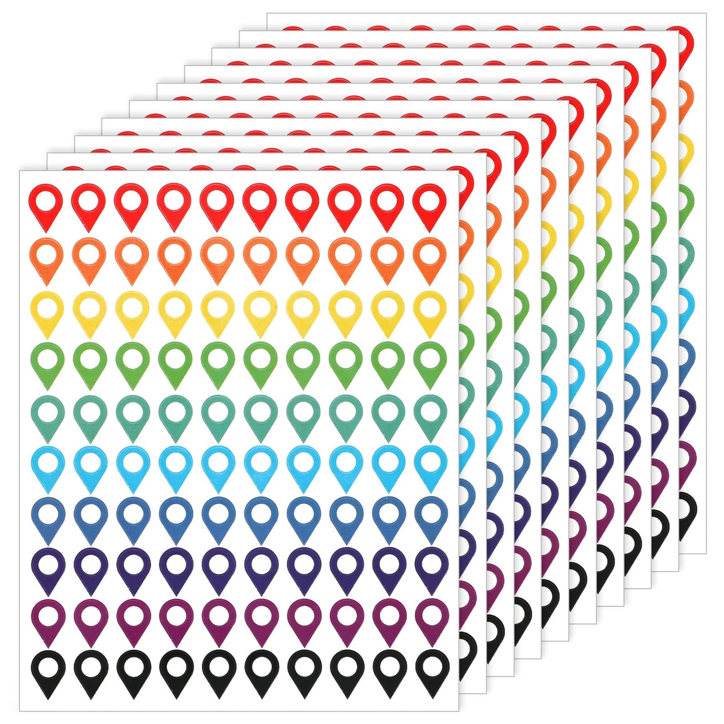Chsoejuf 1000PCS Map Markers You are Here Stickers for Map
