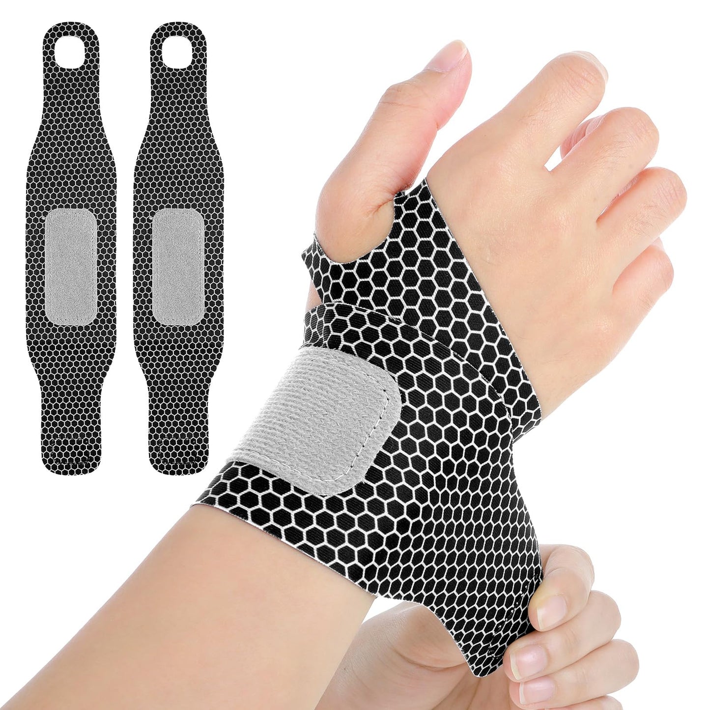 Ymapinc 2 Pcs Wrist Support Brace, Ultra-Thin Wrist Brace Support for Weight Lifting Wrist Wraps Support Compression and Support for Fitness Enthusia Weight Strength Training