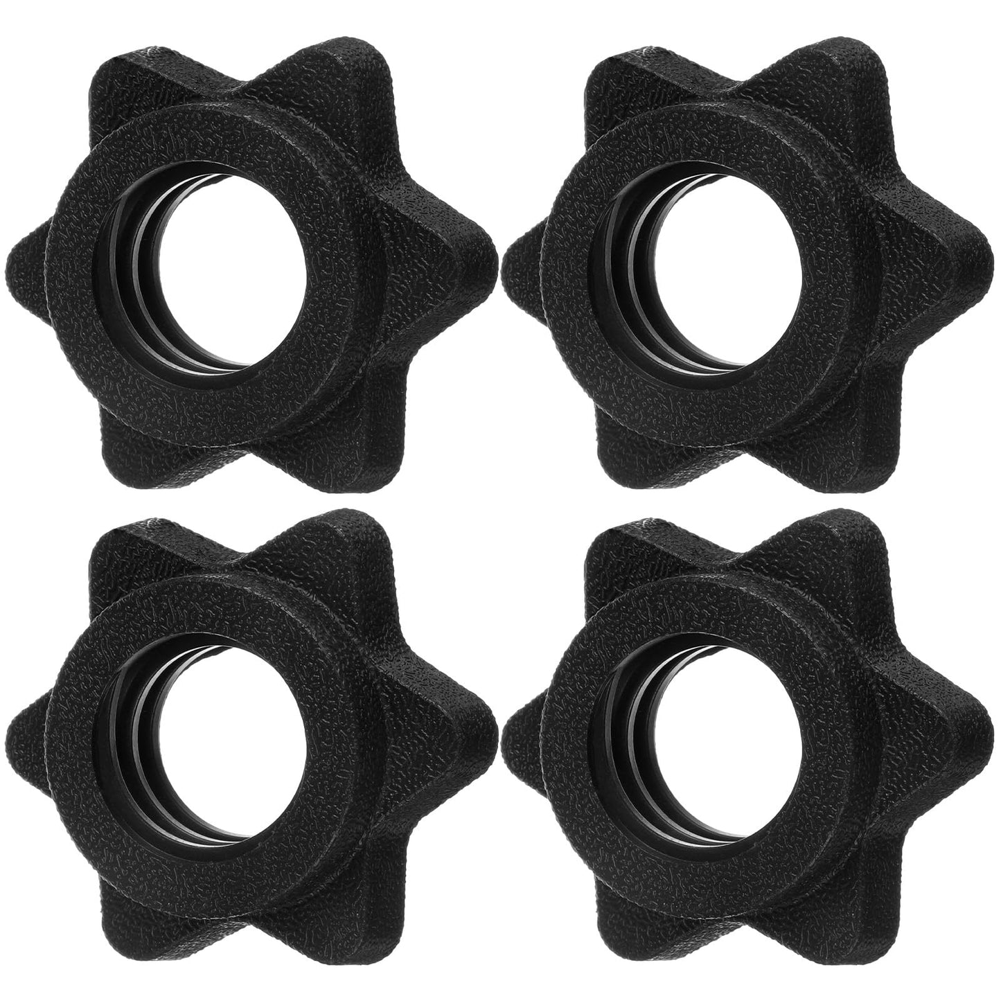 4PCS Dumbbell Collars 1" Barbell Collar Clamps Hex Nut Barbell Clips for Dumbbells, Spinlock Weight Bar Clamps for 1 Inch Standard Barbells Bars Sports Weight Lifting Fitness for Bars at Home or Gym