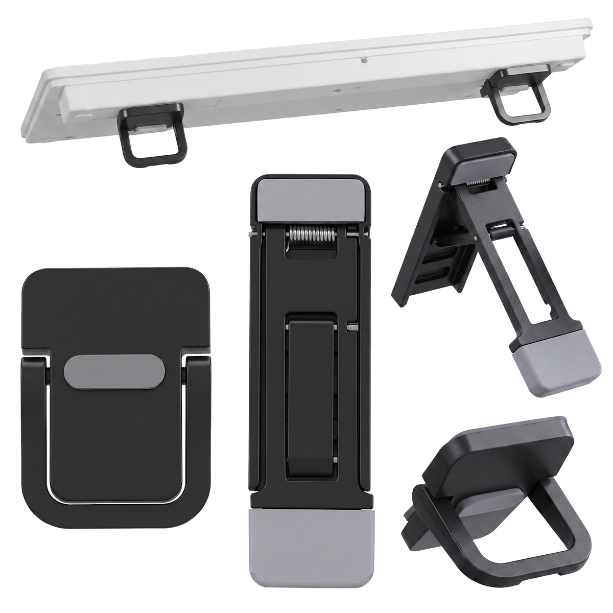 MEUYSIAC 4 Pack Portable Keyboard Riser, Mini Foldable Laptop Keyboard Lift
