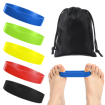 Ymapinc Toe Spacers for Bunions, 5pcs Bunion Corrector Big Toe Straightener, Hallux Valgus Corrector, Yoga Toes, Athletes Toes Exercise Bands, Multicolor with Carry Bag for Women & Men
