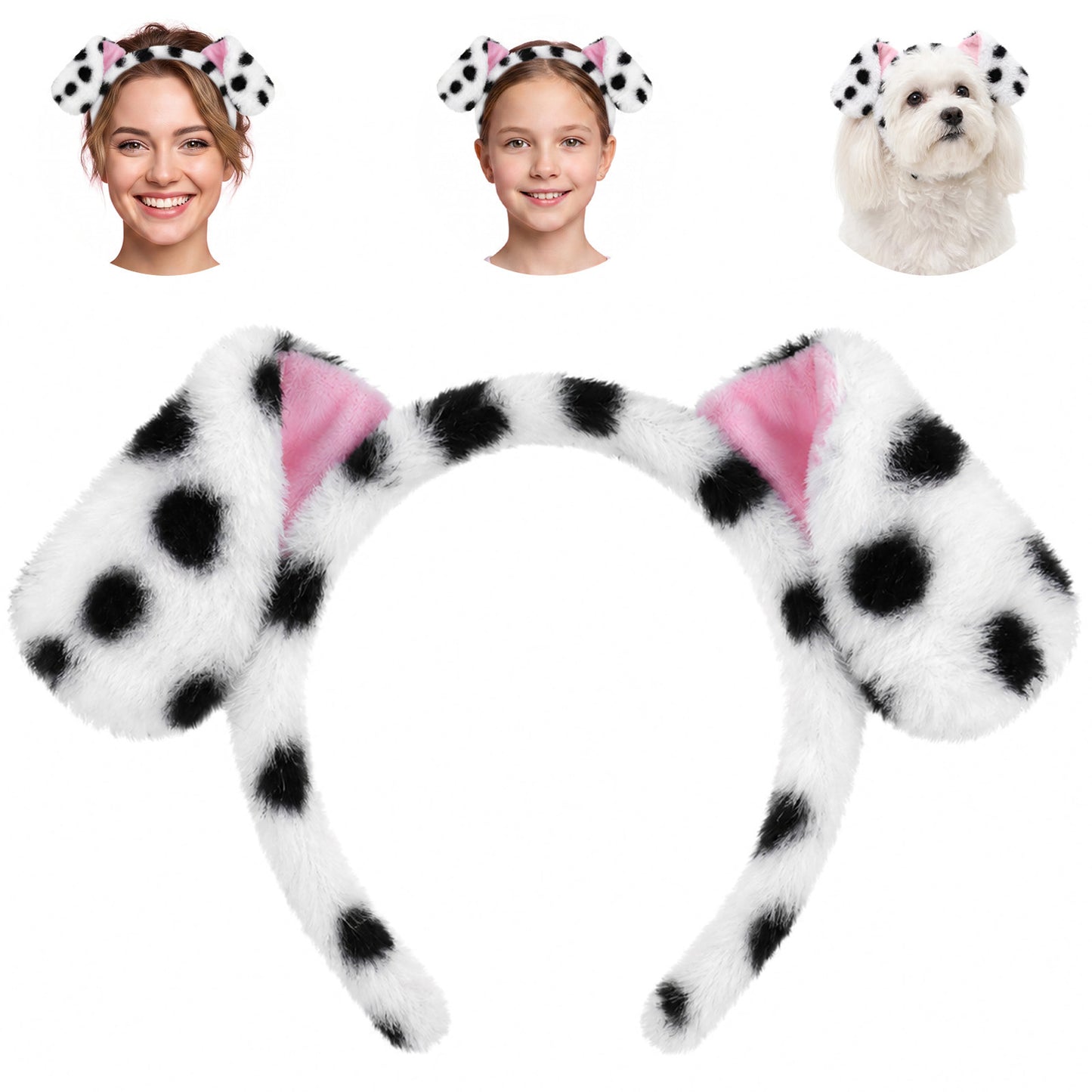 Tyqour Animal Ears Dog Ears Headband Realistic Puppy Ears