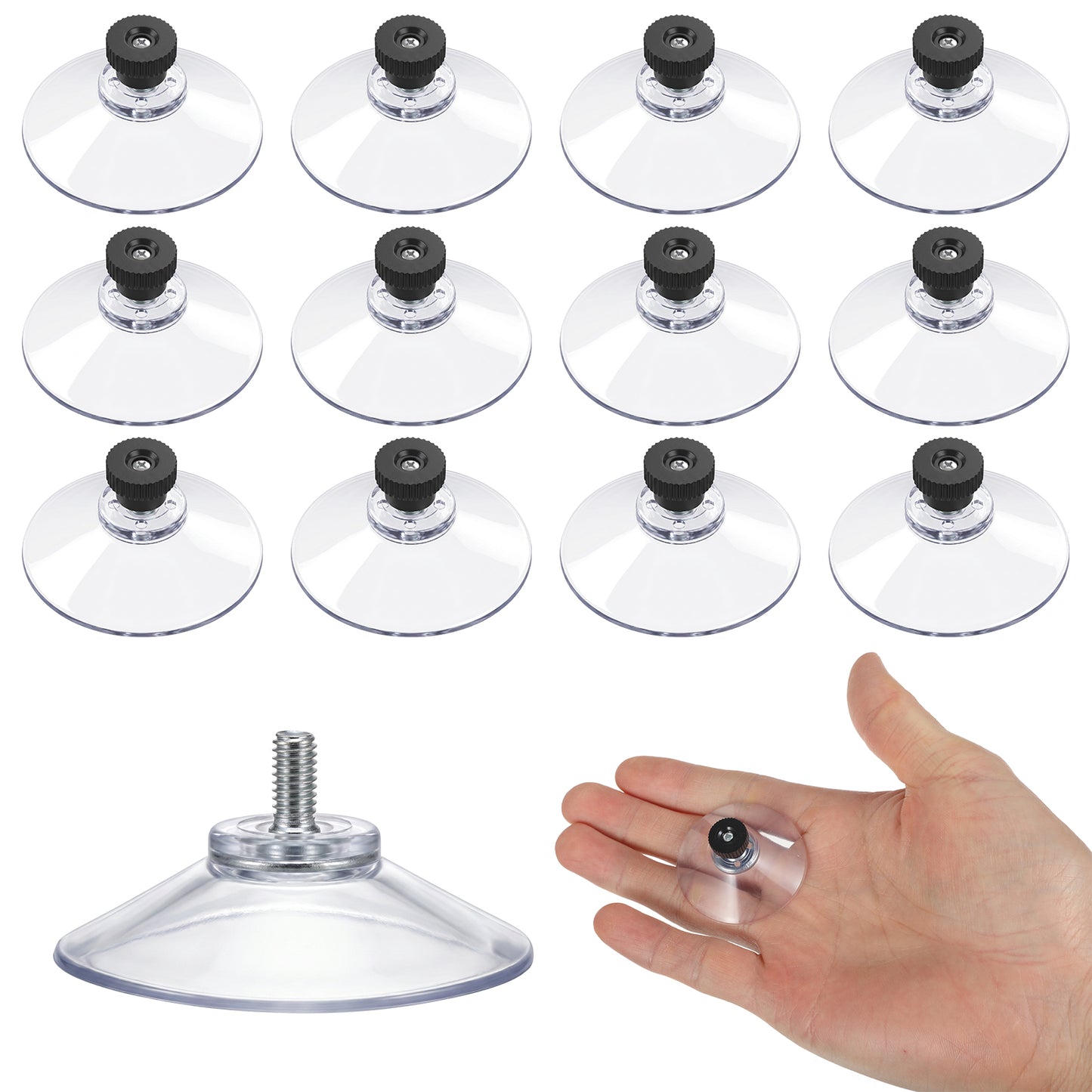 MEUYSIAC Suction Hooks for Shower Wall, 12pcs Clear Window Hooks