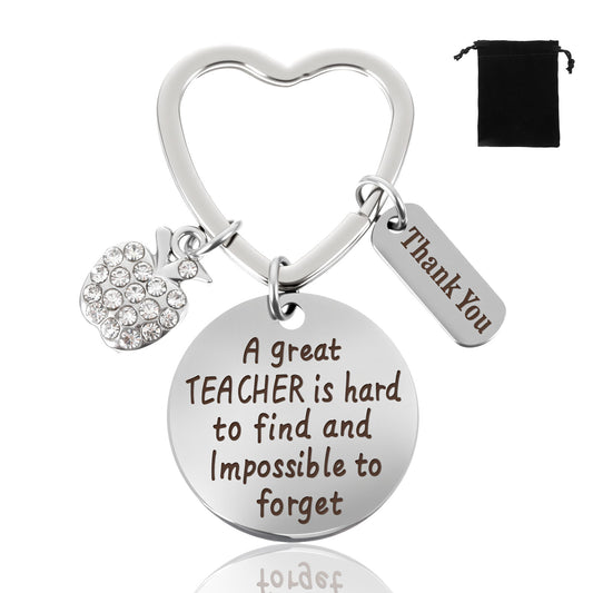 Tyqour Teacher Gifts for Women, Thank You Teachers Keyring, Teachers Appreciation Gifts for Best Teacher Assistant Valentine Birthday Gift Stuff Accessories