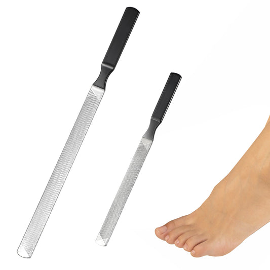 2 Pieces Stainless Steel Nail File for Dogs Women, Ymapinc Toe Nail Files for Thick Nails Professional Finger 4 Sided for Men Seniors & Dogs