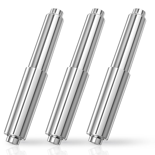 Xindojuz Toilet Paper Holder Replacement Rod, Stainless Steel Toilet Paper Spring Rod, Universal Toilet Paper Roller Replacement Loaded Roller Bathroom Accessories (11 cm - 17 cm, Silver) (3)