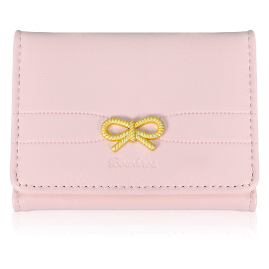 Ymapinc Cute Wallets Coquette Couture Smallwallet, Fashion Girls Aesthetic Bow Wallet Id Credit Card Holder for Girls Women Kids, Pink Miniaesthetic Stuff