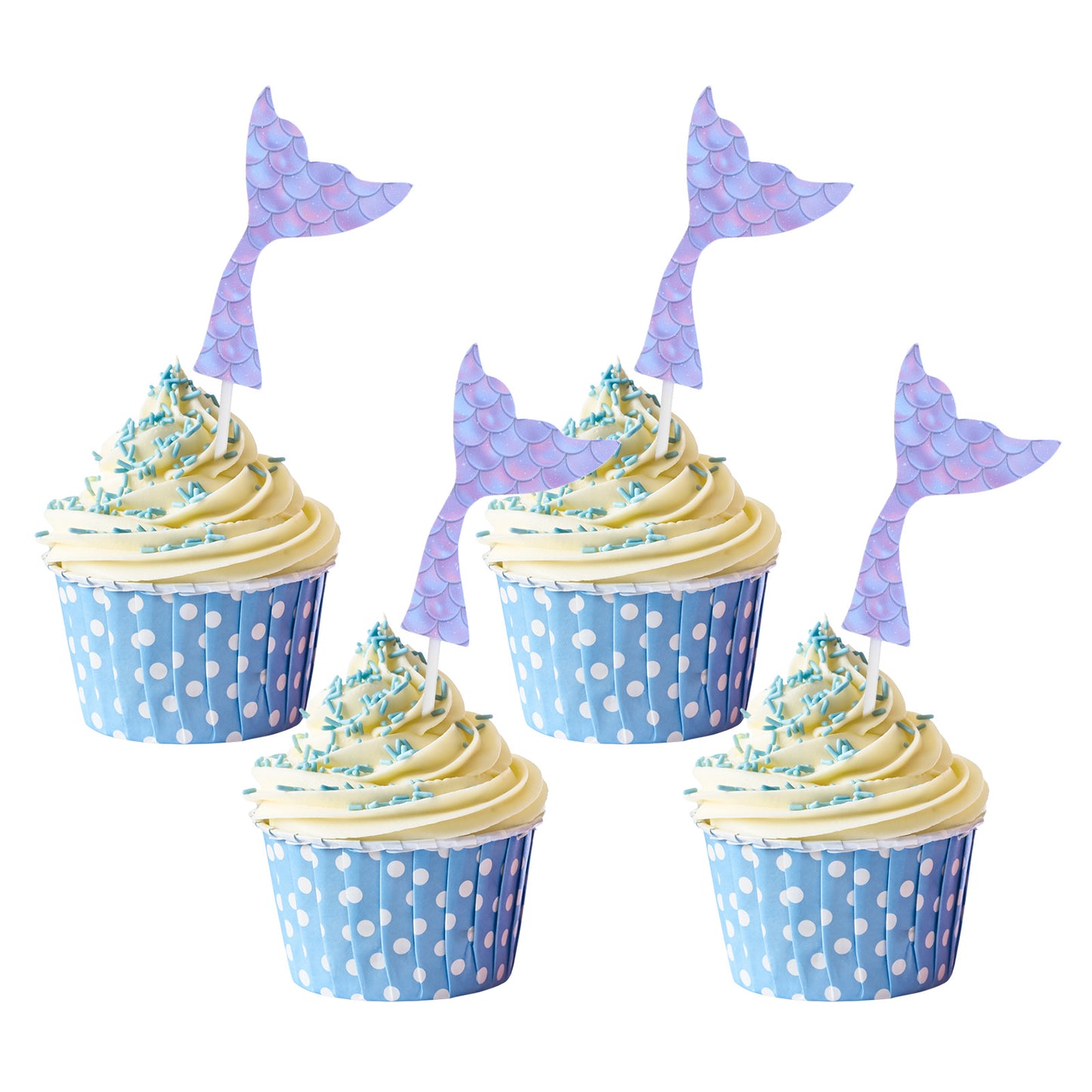 20PCS Mermaid Birthday Decorations, Mermaid Cupcake Toppers, Mermaids Party Decorations, Under The Sea Party Decoration, Under the Sea Cake Decoration Picks