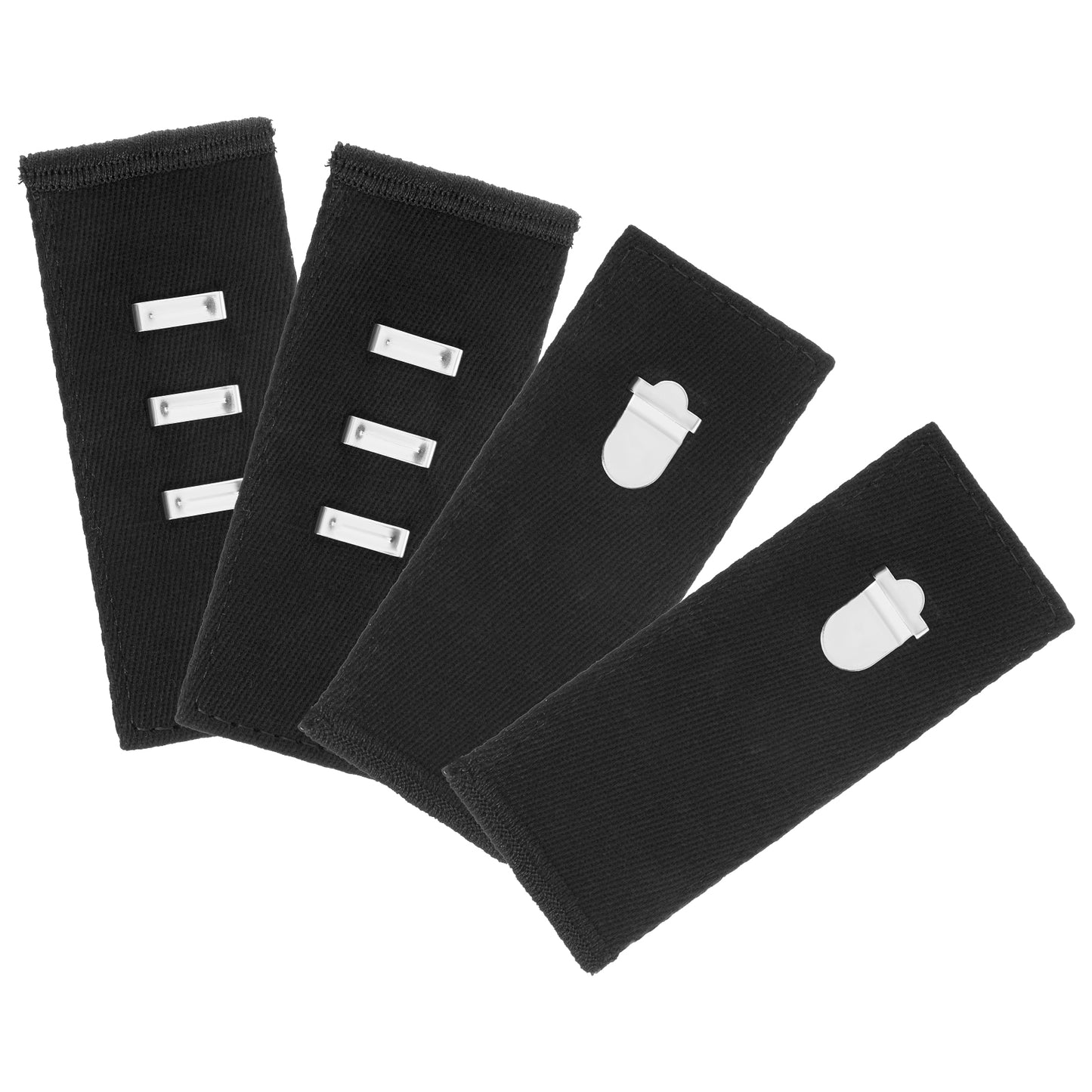 4pcs Black Hook Waist Band Extenders Pants Waist Extenders with Metal Hook Adjustable Pants Button Extender for Men & Women, Jeans, Skirts, Trousers, Belt Extender, Pant Waists Tightener