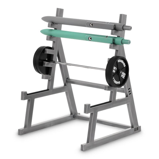Ymapinc Squat Rack Pen Holder, Mini Barbell Holder for Small Desktop Decor Fun Office Desk Accessories for Men Weight Lifting Bench Style Office Equipment Pencil Organizer for Fitness Enthusiasts