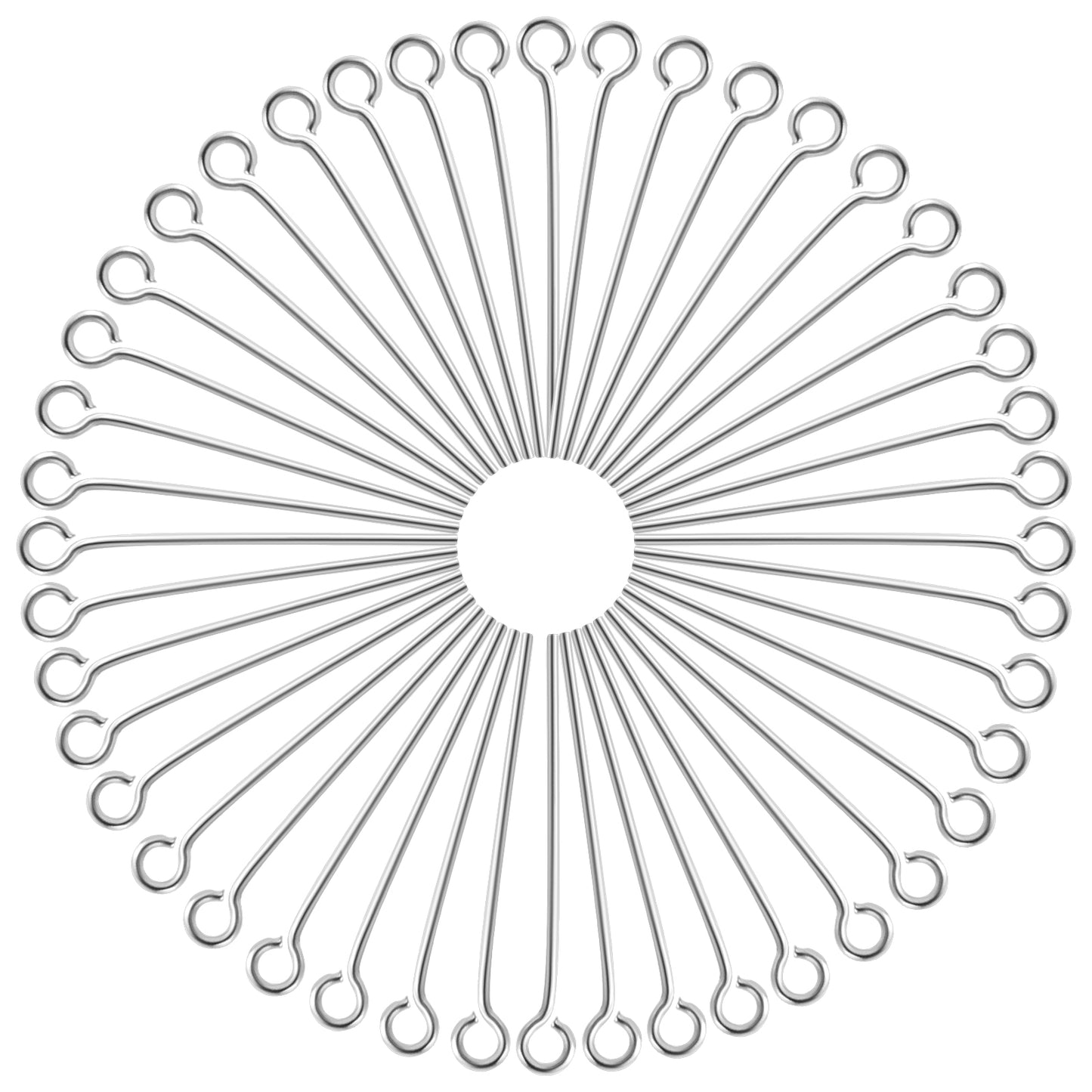 400pcs Eye Pins for Jewelry Making, Open Eye Pins, Head Pins, Sewing Pin for Crafts, Stainless Steel Stick Pin, Fine Satin Pin Dressmaker Pin for DIY Crafts, Earrings, Bracelets, Necklaces
