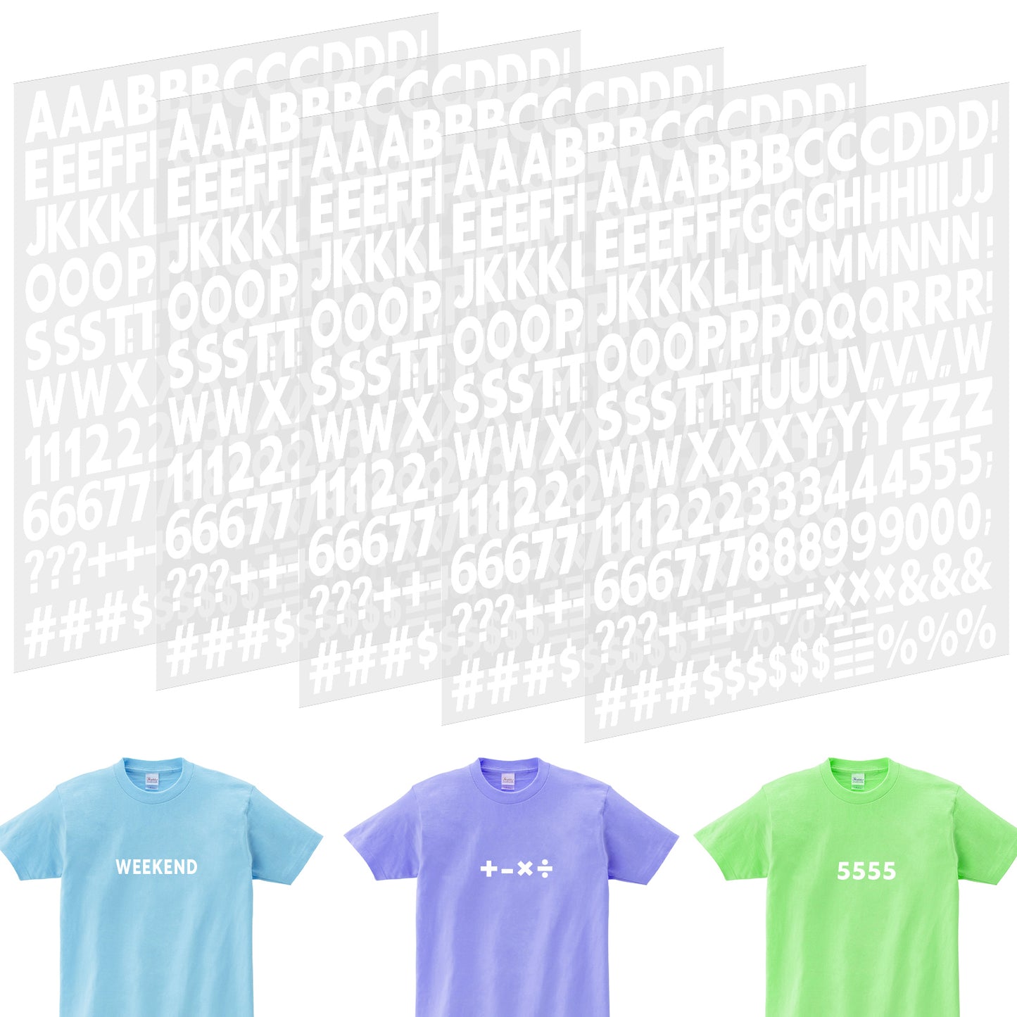 5 Sheets Iron on Letters and Numbers Iron Letters for Clothing Iron on Vinyl Letters A-Z Heat Transfer Letters 0-9 Iron on Numbers PU Alphabet Stickers for Jerseys Fabric T-Shirt Designs DIY Craft