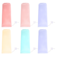 Ymapinc 6 PCS Triple Layer Mesh Soap Bag for Shower, Bar Soap Pouch with Drawstring, Net Soap Sock for Body Facial Cleaning Bathroom Tool(5 Colors + 1 Extra Purple)