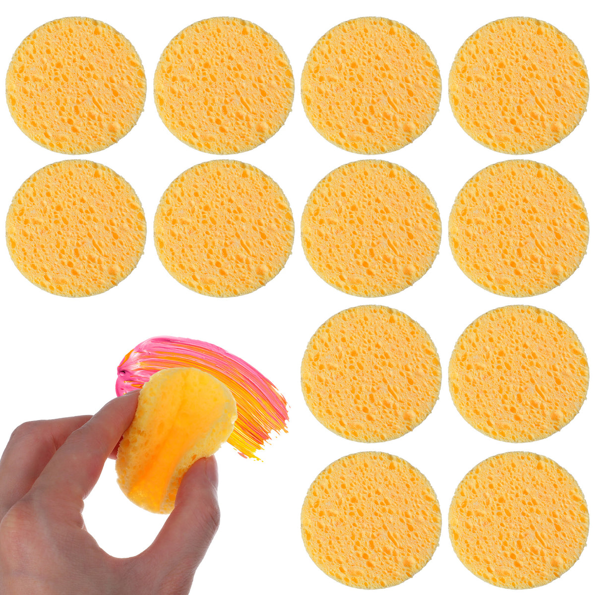 RAHHLIZS 12pcs Pottery Sponges, Sponges For Painting