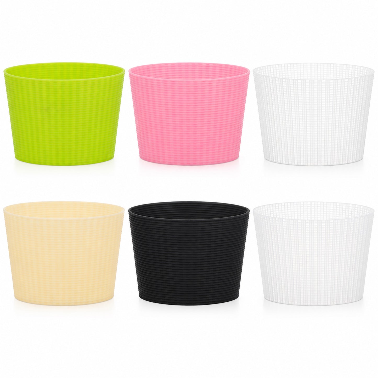 Sorcristy Coffee Cup Sleeves Reusable 6 Pcs Heat-resistant Silicone Sleeve