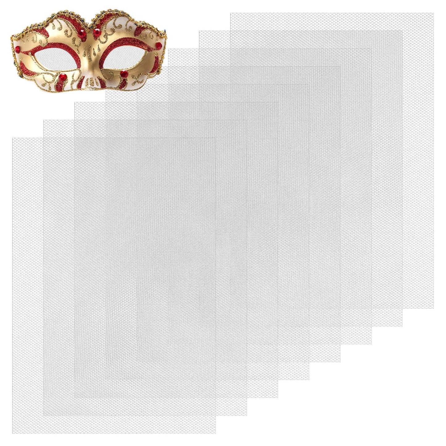 Chsoejuf 8 Sheets 0.5mm Polyester Fursuit Eye Mesh for Mask 11.8"x7.87"