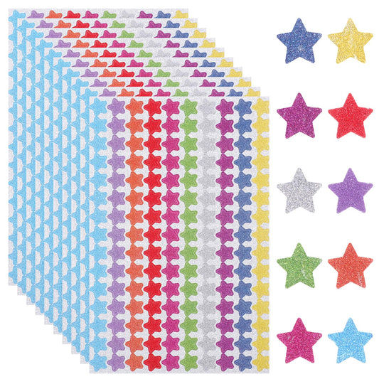 1500PCS Small Star Stickers for Kids Reward, Holographic Foil Reward Stickers Glitter Rainbow Tiny Star Stickers for School Planner, Behavior Chart, Classroom Teacher Supplies(Multicolor)