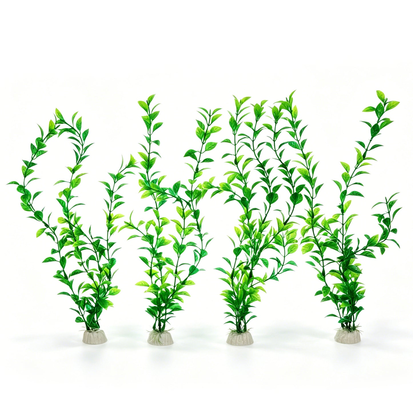 Sorcristy 4 Pack Aquarium Plants 13.8 Inch Silk Plants for Fish Tank