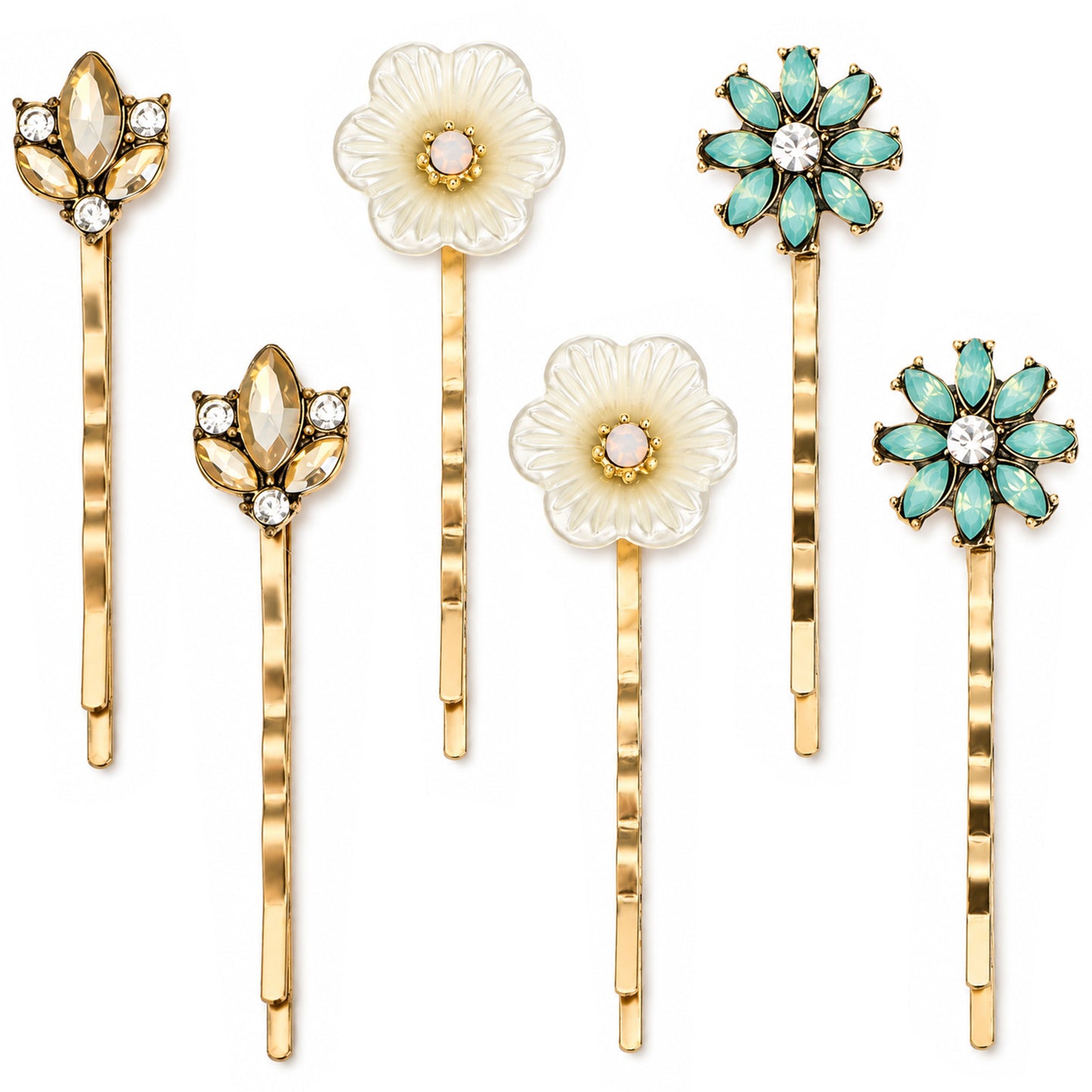 Ymapinc Decorative Bobby Pins,6Pcs Floral Hair Accessories for Hairstyles
