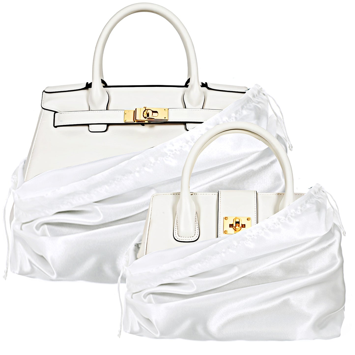 2 Pack Dust Bags for Handbags, Handbag Storage Organizer with Drawstring Pouch, Purse Protector Storage Bag Hanging Dust Cover Bag for Packaging Handbags Purses Shoes Boots