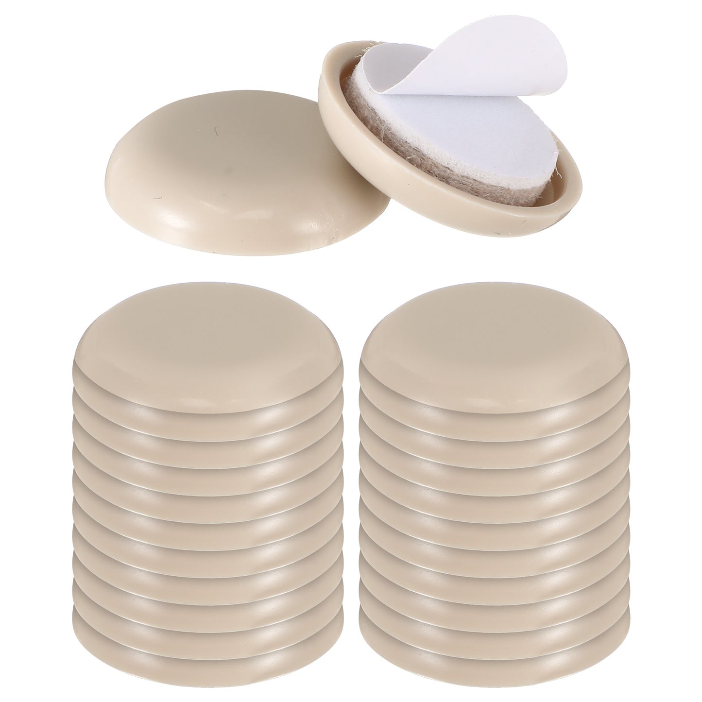 24 Pack Small Furniture Sliders for Carpet, 1 Inch Round Reusable Heavy Duty Moving Pads Slider Self Adhesive Floor Protector Movers for Couch, Bed, Dresser, Table, Carpets and Hardwood Floors(Gray)