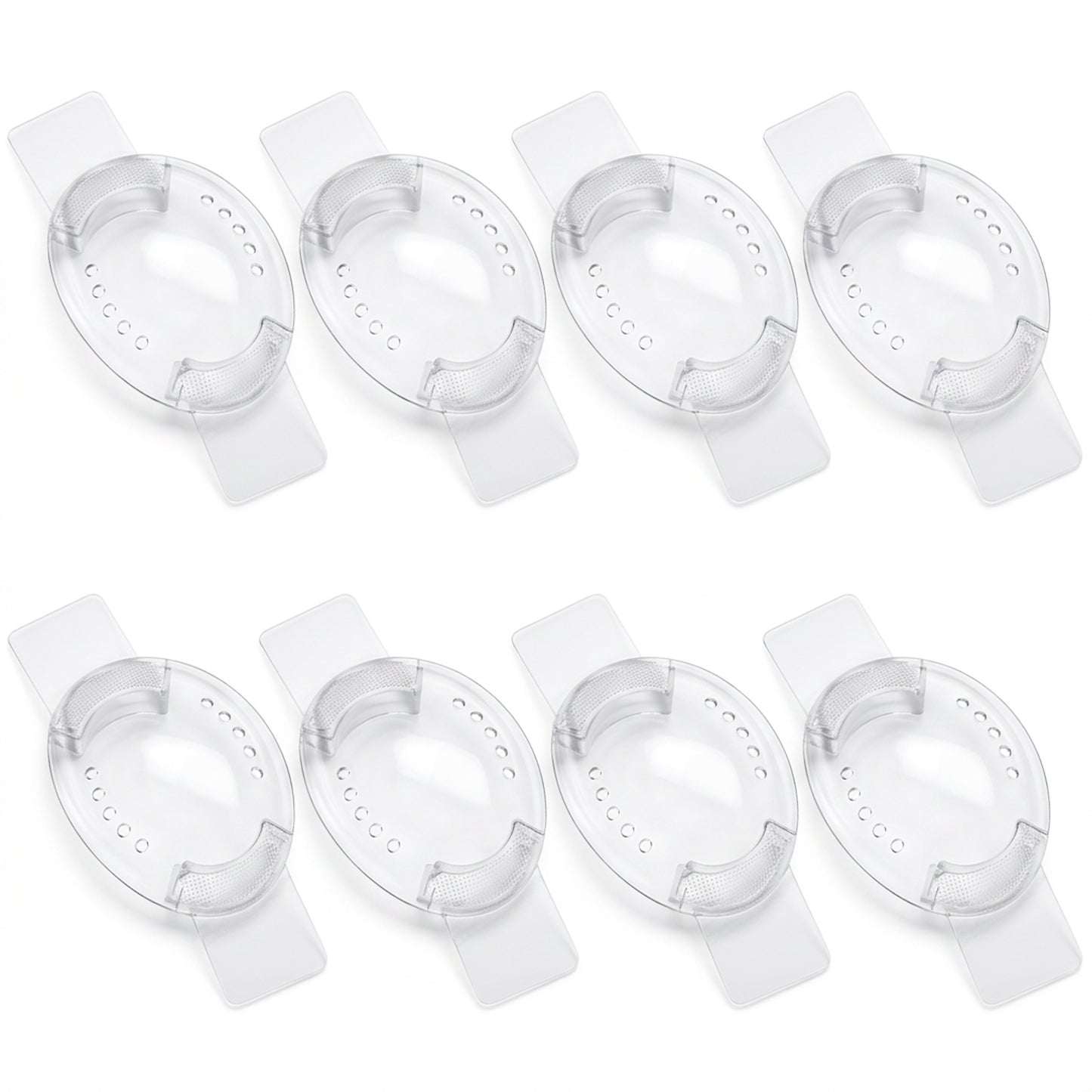 Mabor 8Pcs Clear Eye Shields Breathable Plastic Recovery Patches